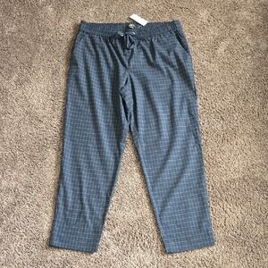 NEW Ann Taylor Loft Navy Windowpane Jogger Pants M
